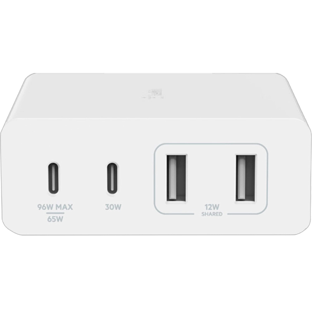 Сетевое зарядное устройство BELKIN 2хUSB-С GAN PD PPS/2хUSB-A 108Вт White (WCH010VFWH) Мощность 108