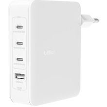 Сетевое зарядное устройство BELKIN 3хUSB-С GAN PD PPS USB-A 140Вт White (WCH014BTWH)