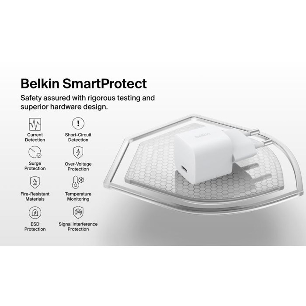 Фото Сетевое зарядное устройство BELKIN USB-С PD PPS 25Вт White (WCA012KQWH)