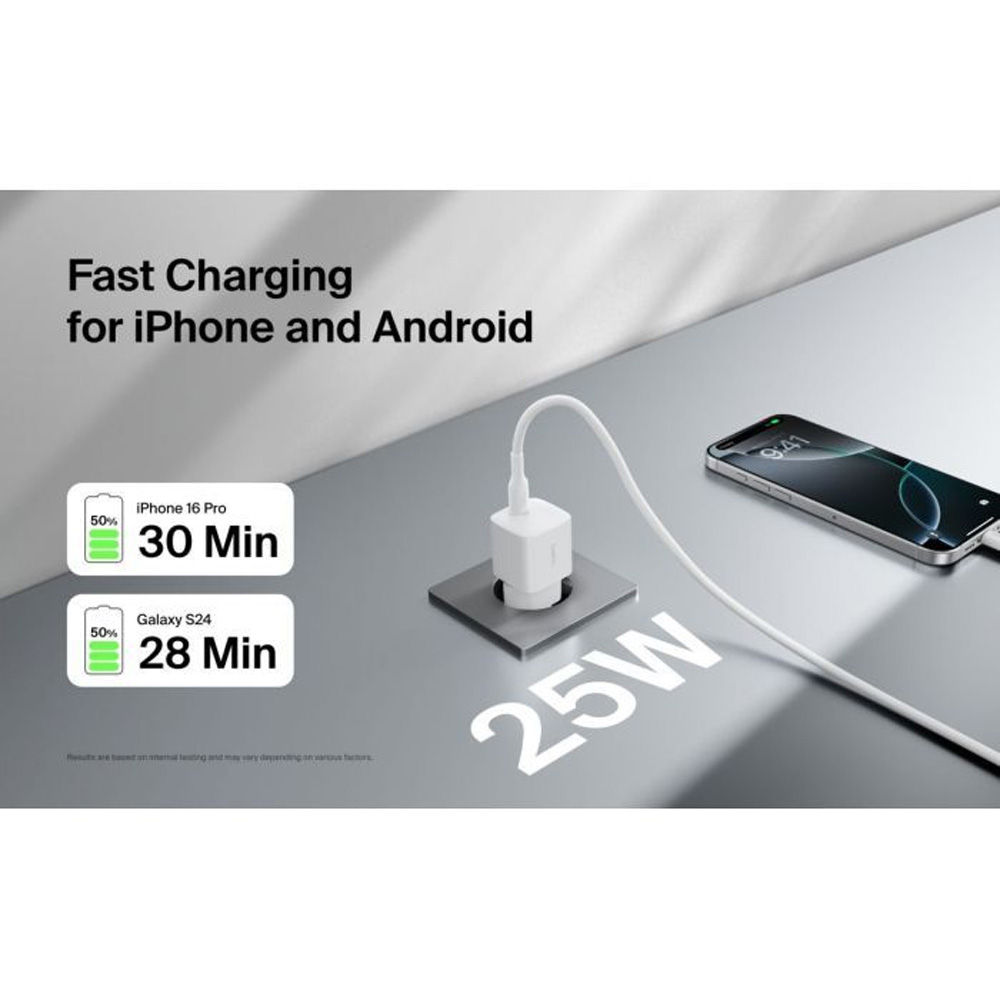 Внешний вид Сетевое зарядное устройство BELKIN USB-С PD PPS 25Вт White (WCA012KQWH)