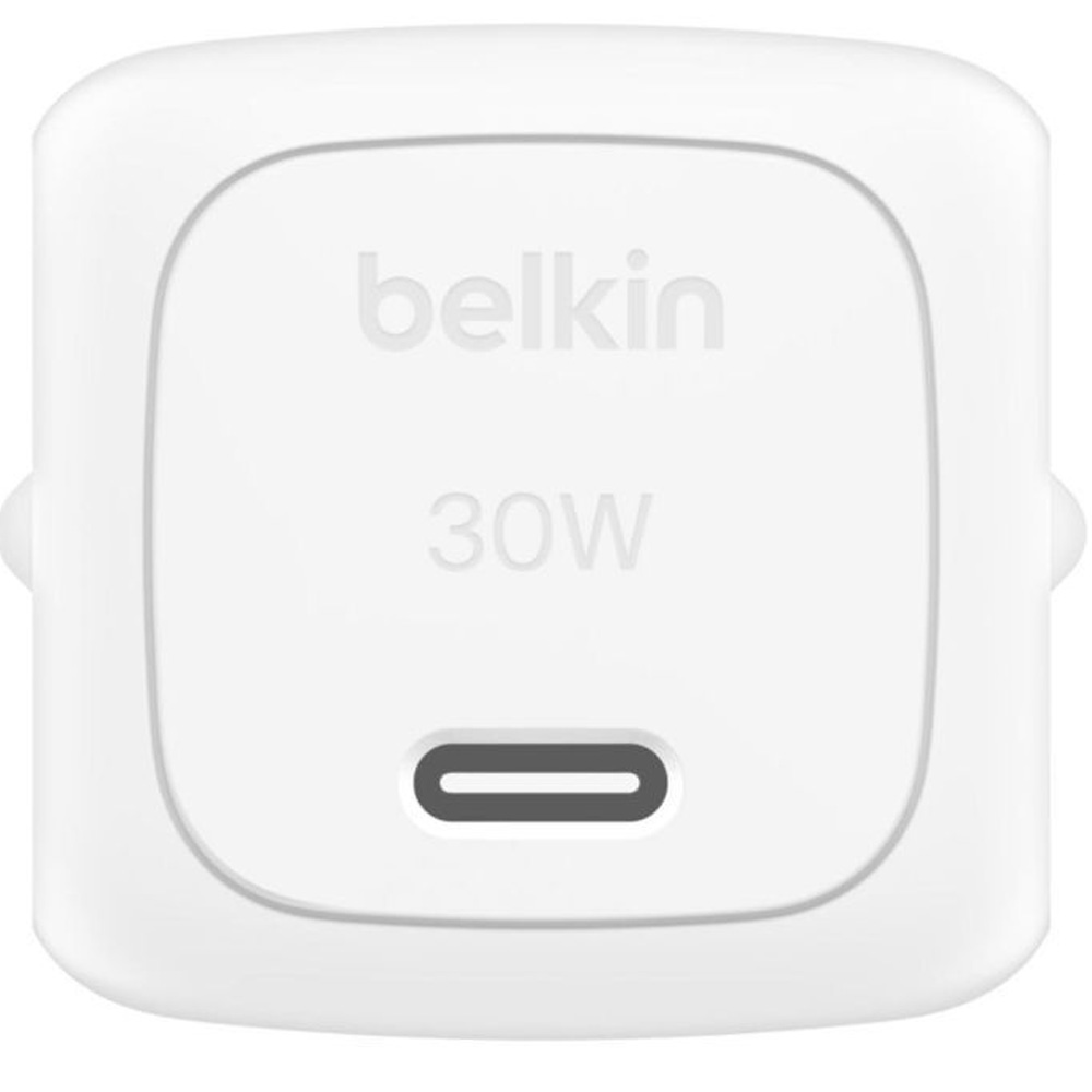 Сетевое зарядное устройство BELKIN USB-С PD PPS PVC 30Вт White (WCA008KQ1MWH-B6) Кабель съемный
