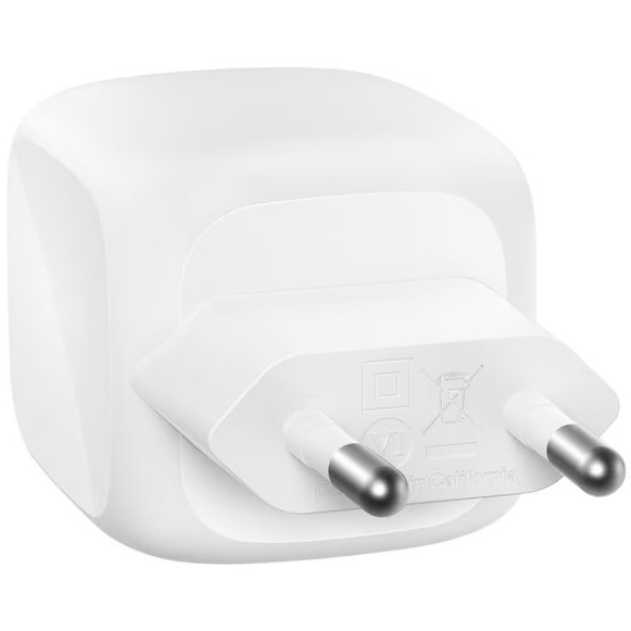 Сетевое зарядное устройство BELKIN 50 Вт 2хUSB-С GAN PD PPS, кабель USB-С > USB-C 1 м White (WCH019KQ1MWH-B6) Тип сетевое зарядное устройство