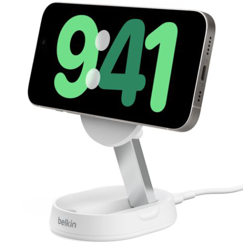 Заказать Беспроводное зарядное устройство BELKIN 15 Вт Magnetic Stand Qi2 White (WIA008VFWH)
