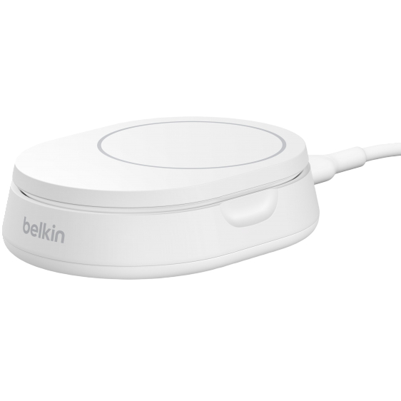 Беспроводное зарядное устройство BELKIN 15 Вт Magnetic Stand Qi2 White (WIA008VFWH) Количество беспроводных зон 1