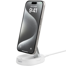 Беспроводное зарядное устройство BELKIN 15 Вт Magnetic Stand Qi2 White (WIA008VFWH)