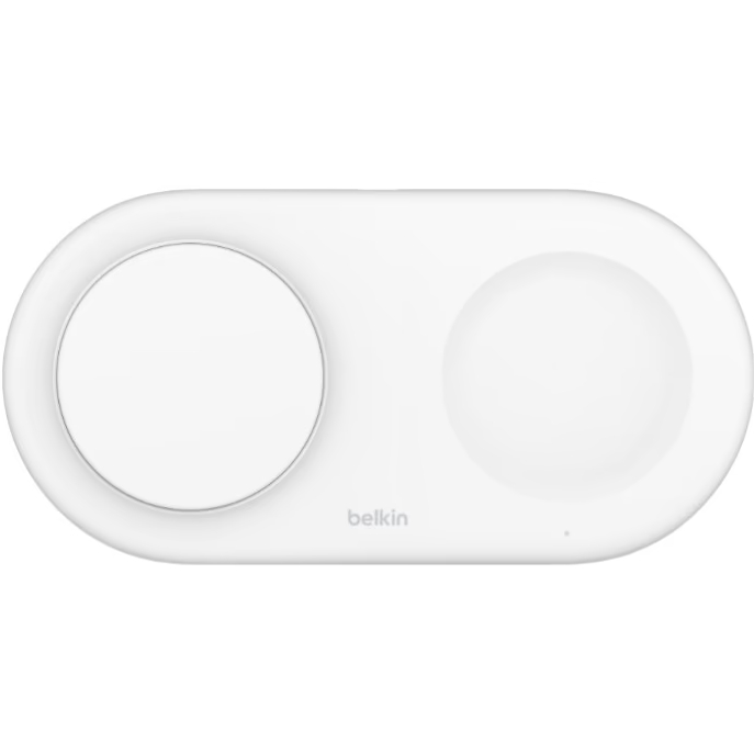 Беспроводное зарядное устройство BELKIN 2 в 1 15 Вт Pad Qi2 White (WIZ021VFWH)