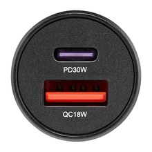 Автомобильное зарядное устройство Brevia ePower DualCharge 48W 1xUSB-C+1xUSB-A Black (46348CAB)