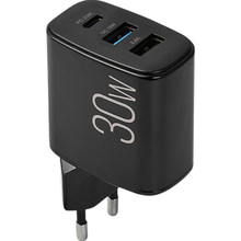 Сетевое зарядное устройство BREVIA ePower PD20W+QC18W+12W Black (45030DUCB)