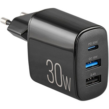 Сетевое зарядное устройство BREVIA ePower PD20W+QC18W+12W Black (45030DUCB)