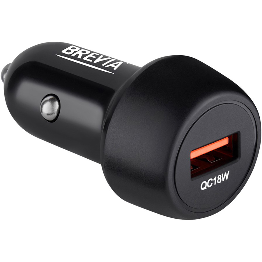 Автомобільний зарядний пристрій BREVIA ePower SingleDrive 18W 1xUSB-A Black (46018UB)