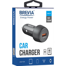 Автомобільний зарядний пристрій BREVIA ePower SingleDrive 18W 1xUSB-A Black (46018UB)