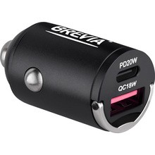 Автомобільний зарядний пристрій BREVIA ePower NanoMetal 38W 1xUSB-C+1xUSB-A Black (46038CAMB)