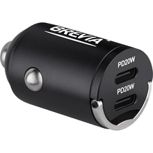 Автомобільний зарядний пристрій BREVIA ePower NanoMetal 40W 2xUSB-C Black (46040DCMB)