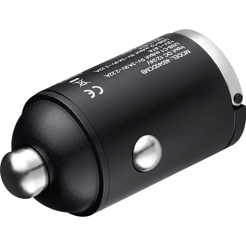 Автомобільний зарядний пристрій BREVIA ePower NanoMetal 40W 2xUSB-C Black (46040DCMB) Потужність 40