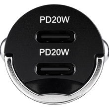 Автомобільний зарядний пристрій BREVIA ePower NanoMetal 40W 2xUSB-C Black (46040DCMB)