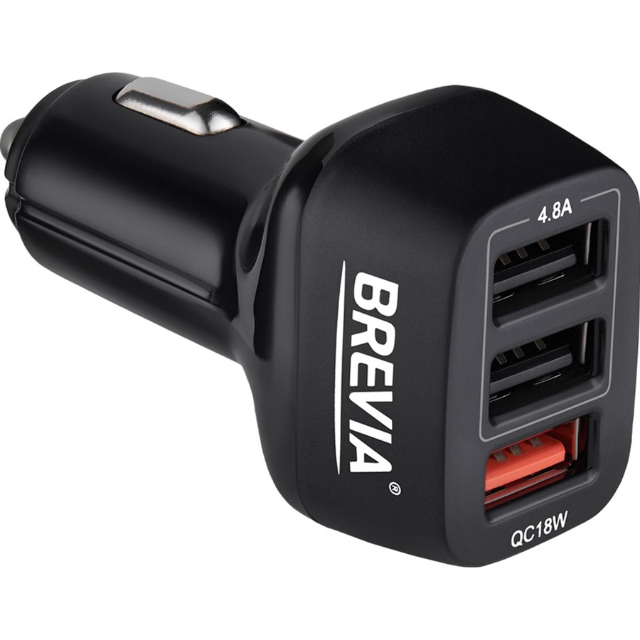 Автомобільний зарядний пристрій BREVIA ePower TriDrive 42W 3xUSB-A Black (46042TUB)