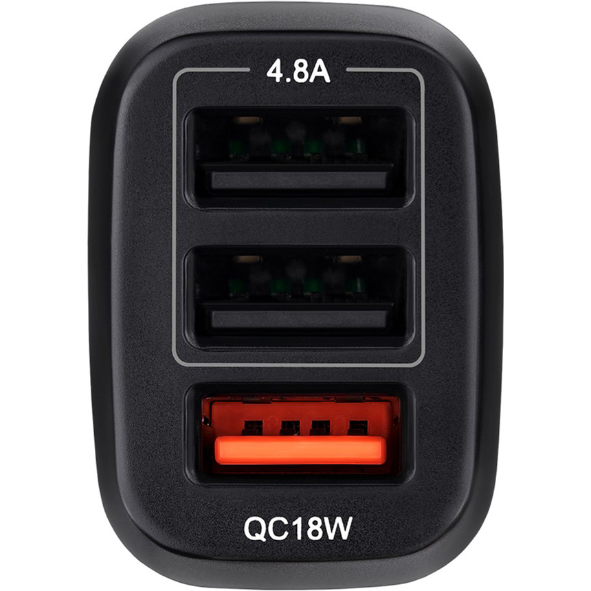 Автомобільний зарядний пристрій BREVIA ePower TriDrive 42W 3xUSB-A Black (46042TUB) Кабель відсутній