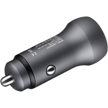 Автомобильное зарядное устройство BREVIA ePower Dual Style Metal LED 48W 1xUSB-C+1xUSB-A Black (46048SCUG)