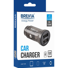 Автомобільний зарядний пристрій BREVIA ePower DualDrive 15W 2xUSB-A Black (47015DUB)
