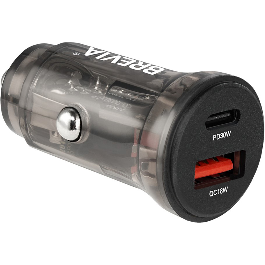 Автомобільний зарядний пристрій BREVIA ePower DualCharge 30W 1xUSB-C+1xUSB-A Black (46130CAB)