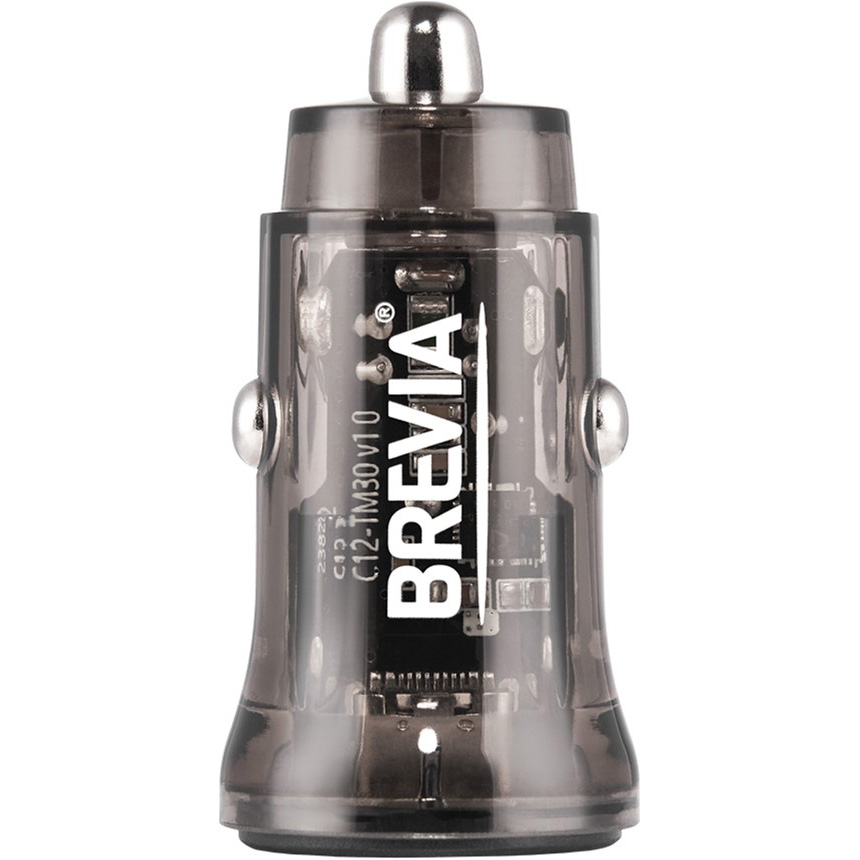 Автомобільний зарядний пристрій BREVIA ePower DualCharge 30W 1xUSB-C+1xUSB-A Black (46130CAB) Потужність 30