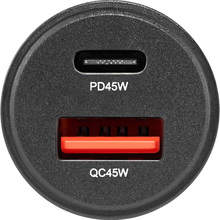 Автомобильное зарядное устройство BREVIA ePower DualCharge 45W 1xUSB-C+1xUSB-A Black (46145CAB)