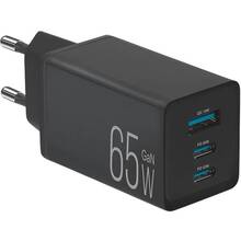 Сетевое зарядное устройство BREVIA ePowerGaN PD65W 2xUSB-C+USB-A Black (44065GDCUB)