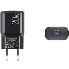 Сетевое зарядное устройство BREVIA ePower PD20W + Cable USB-C to USB-C 1м Black (45020CCB)