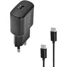 Сетевое зарядное устройство BREVIA ePower PD20W + Cable USB-C to USB-C 1м Black (45020CCB)