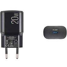 Сетевое зарядное устройство BREVIA ePower PD20W + Cable USB-C to Lightning 1м Black (45020CLB)