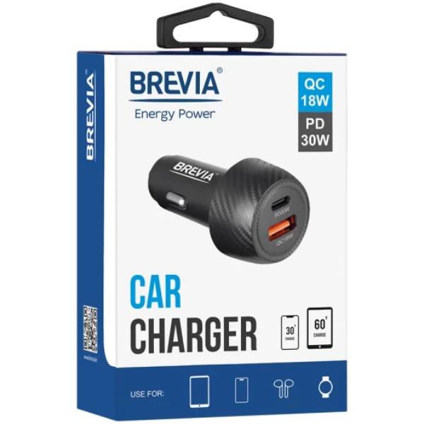 Автомобильное зарядное устройство BREVIA ePower Dual Carbon 48W 1xUSB-C+1USB-A (46048CUB) Выходной разъем USB 