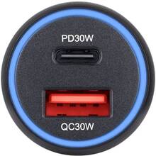 Автомобильное зарядное устройство BREVIA ePower Dual PowerMax Metal LED 60W 1xUSB-C+1xUSB-A (46060CUB)