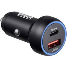 Автомобильное зарядное устройство BREVIA ePower Dual PowerMax Metal LED 60W 1xUSB-C+1xUSB-A (46060CUB)