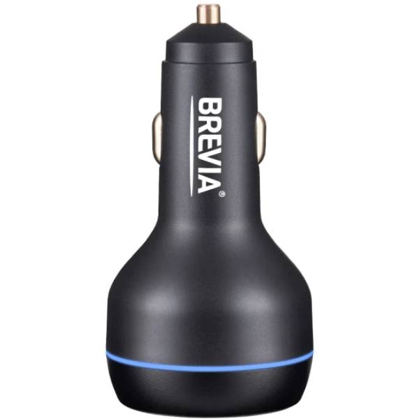 Автомобільний зарядний пристрій BREVIA ePower TriPower PRO 130W 2xUSB-C+1xUSB-A Transparent Black (46130DCUB) Кабель відсутній