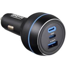 Автомобільний зарядний пристрій BREVIA ePower TriPower PRO 130W 2xUSB-C+1xUSB-A Transparent Black (46130DCUB)