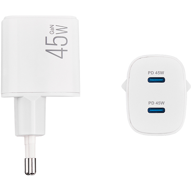 Сетевое зарядное устройство BREVIA ePowerGaN PD45W 2xUSB-C (44045GDCW) Тип сетевое зарядное устройство