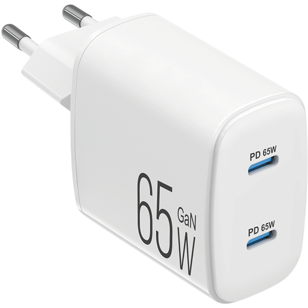 Сетевое зарядное устройство BREVIA ePowerGaN PD65W 2xUSB-C (44065GDCW)