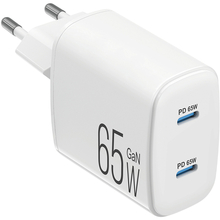 Сетевое зарядное устройство BREVIA ePowerGaN PD65W 2xUSB-C (44065GDCW)