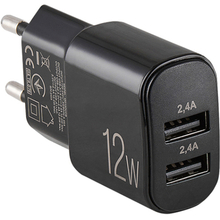 Сетевое зарядное устройство BREVIA ePower 12W 2xUSB-A (45012DUB)