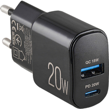 Сетевое зарядное устройство BREVIA ePower PD20W USB-C+USB-A (45020CAB)