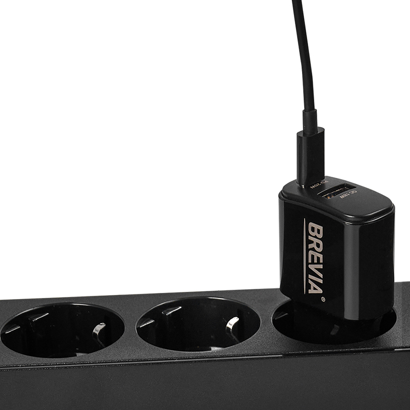 Сетевое зарядное устройство BREVIA ePower PD25W USB-C+USB-A (45025CAB) Выходной разъем USB 