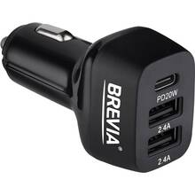 Автомобильное зарядное устройство BREVIA АЗП ePower TriDrive 44W 1xUSB-C+2xUSB-A (46044DUCB)
