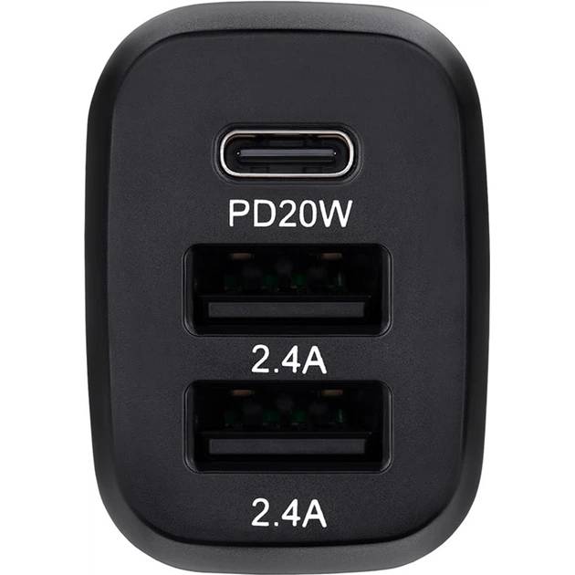 Автомобильное зарядное устройство BREVIA АЗП ePower TriDrive 44W 1xUSB-C+2xUSB-A (46044DUCB) Кабель отсутствует