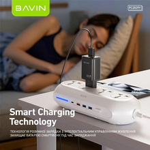 Зарядний пристрій BAVIN PC2029Y-C 22.5W USB-A 3.0A Super Quick Charge + кабель USB-A/Type-C Black (C-PC2029Y-C BK)