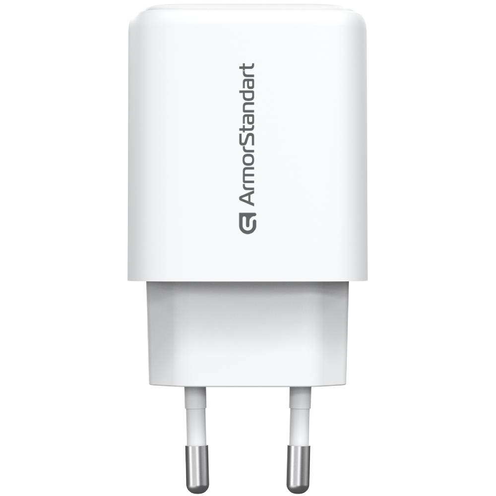Зарядний пристрій ARMORSTANDART AR-T252WEU 25W GaN USB-C+ USB-A White (ARM89532) Тип мережевий зарядний пристрій