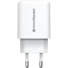 Зарядний пристрій ARMORSTANDART AR-T252WEU 25W GaN USB-C+ USB-A White (ARM89532)