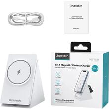 Бездротовий зарядний пристрій CHOETECH T600-F 15W White