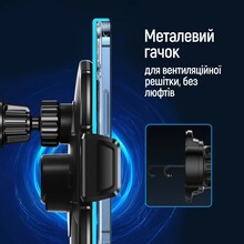 Автодержатель COLORWAY FlameGrip 15W Black (CW-CHAW070Q-BK)