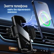 Автодержатель COLORWAY FlameGrip 15W Black (CW-CHAW070Q-BK)