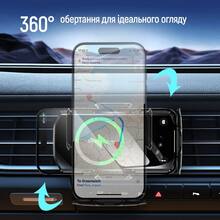 Автодержатель COLORWAY FlameGrip 15W Black (CW-CHAW070Q-BK)